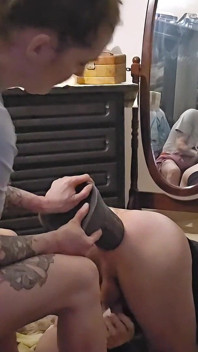 Tatianal Double Fisting Femdom and Huge Two Dildos Insertion
