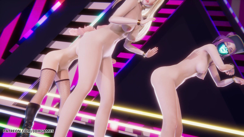 3D-Hentai Games: Mmd Babymonster - Pukul Ahri Evelynn Akali Striptease Seksi League of...