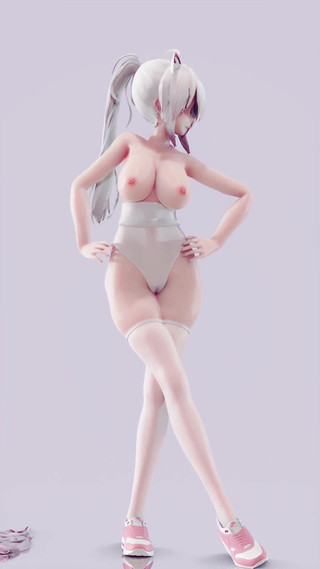MikuMotion: Sistar - Shake It white Stockings; Maillots; Strip-tease; Busty; Longues jambes