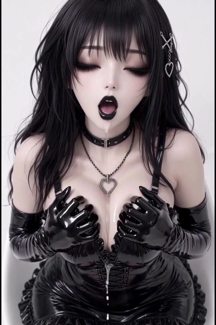 Wertstofsamler: Baddie, anime 3D sexy, se doigte dans un espace blanc