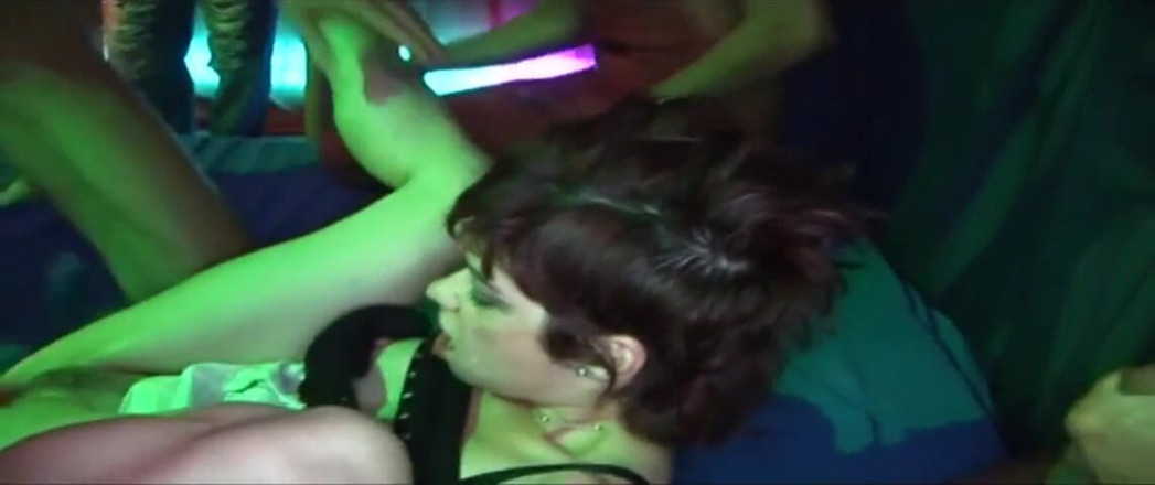 Milfed retro: Banana Stuffed Slut Licks Throbbing Cock in Wild Orgy