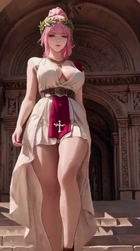 Blonde Queen! Private Morning Reading in the Roman Court, Silk Stockings Crossed, Forbidden Lip Touch!