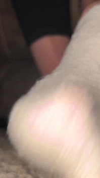 Gescheurde sokfetisj wiebelende tenen pov