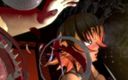 Wraith ward: Anime-cowgirl-sexkäfig hart auf dem zaun gefickt