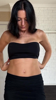 Stretch-test, Tops anprobieren, bauch & achselhöhlen necken