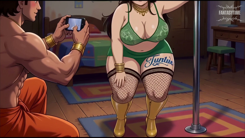 Fantasy time: Bheem ngentot tuntun sambil merekam video tangkinya
