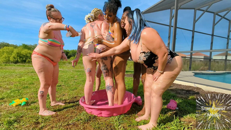 Savanna star: Six Oiled-up Sluts Degrade You While They Slip and Slide...