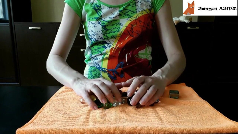 Saegin: 1[ASMR] Glass marbles and pebbles (no talking)