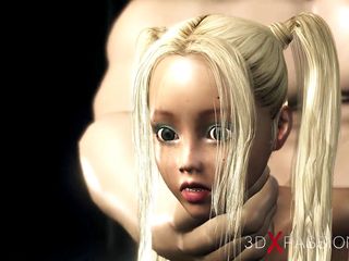 3dxpassion: Una bella ragazza adolescente viene scopata duramente da un grosso...