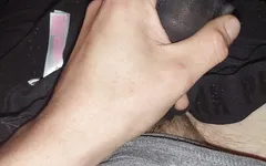 Jerking off in Stepsis Panty Gusset and Cum