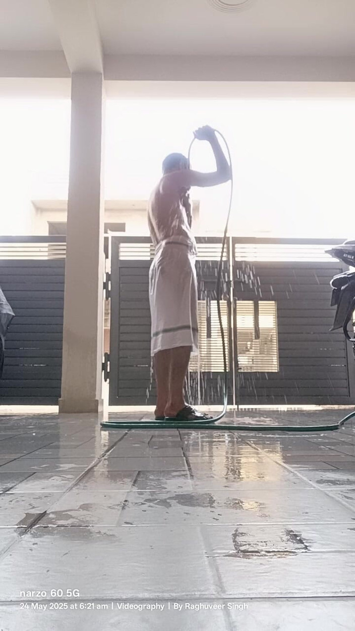 Rajasthani-old-lover: Indischer stiefvater genießt dusche und fickt nachbars stiefvater