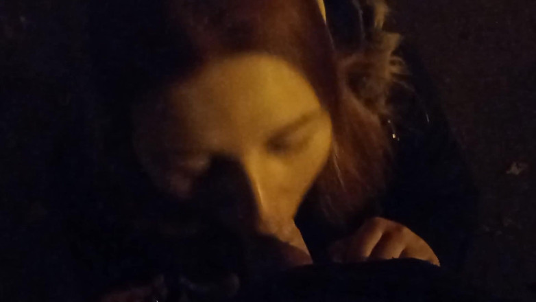 SweetAndFlow: Collegegirl lutschte auf der straße in der nähe des hauses...