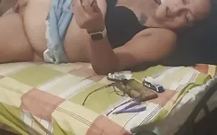 I Spy on My Hot Stepaunt and End up in Her Mouth Leaving Her Full of Milk