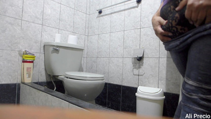 Ali Precio: Girlfriend Gets Hard Anal Fuck in Bathroom, Deep Anal Creampie