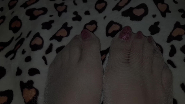 Dani Leg: Tan Stayup 스타킹과 하이힐을 신은 섹시한 발톱