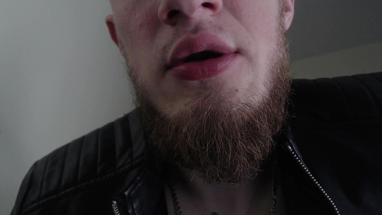 Hunky time: Master in the Leather Jacket Is Drooling