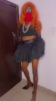Black Cock Under the Big Skirt