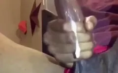 Passionately stroking my hard cock cumming hard