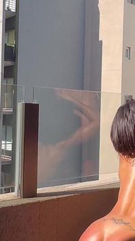 I Fucked My Wife on the Balcony and Came Inside Her Pussy.