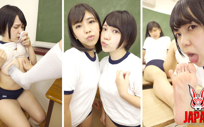 Japan Fetish Fusion: Smelly Gym Socks and Saliva Trails: Yuzu Shinkawa Sucks Fuuka...