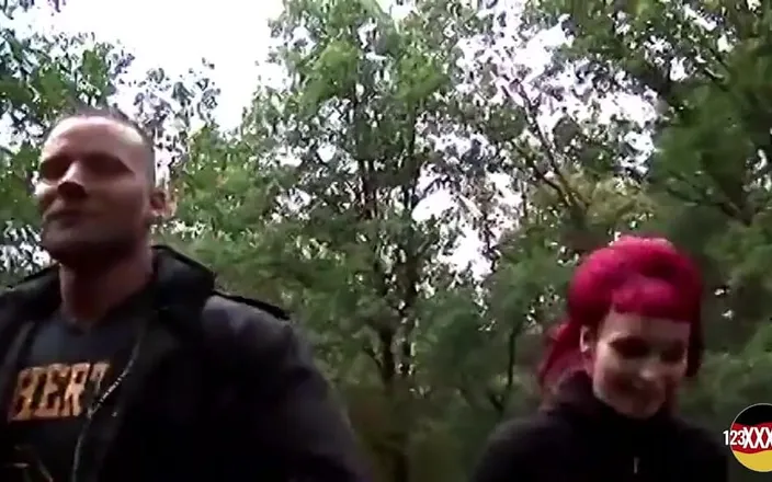 123XXX - 100% Amateurs: Wild German Girl with Red Hair Fucking in the Woods