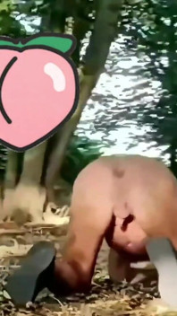 Ass on Full View in a Forest