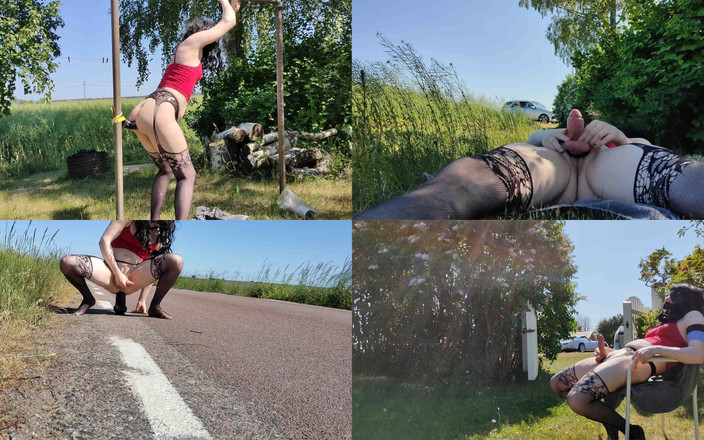 Miolee: Riskantes dildofick im freien, augenbinden und abspritzen