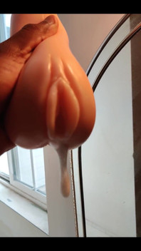 Squeezing My Cum Out of an Onahole After Using It