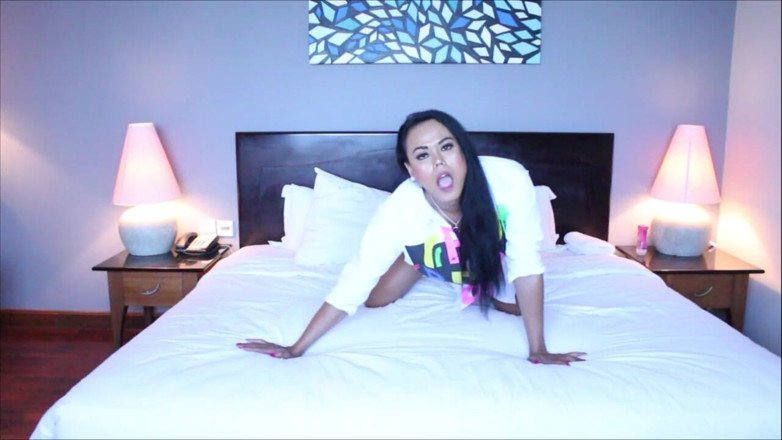 Shemale porn studio: She Is so Horny that She Pushes Her Cock Inside...