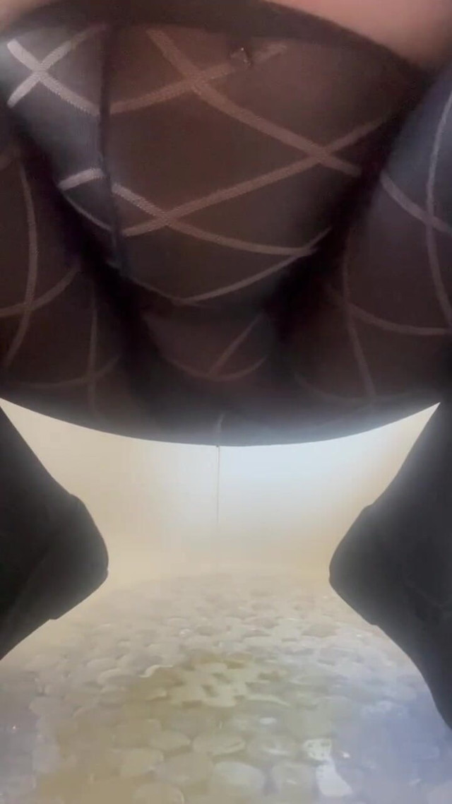 Pissing in My Thick Black Tights Patterned Pantyhose - Julie Cunningham (Julie Cunningham)