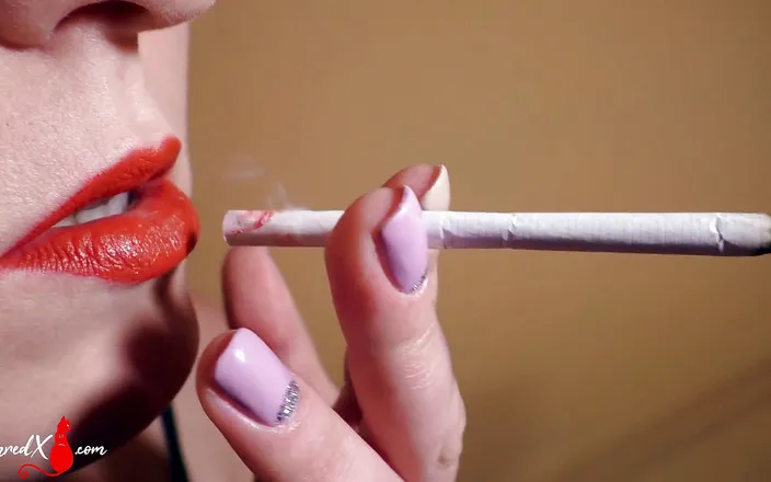 Catin Red: Pretty woman smoked, blowjob cock and cum on face