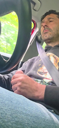 Straight Guy Gets Horny and Jerks off While Driving, He Almost Got Caught