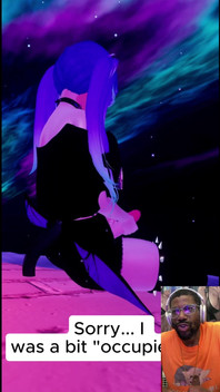 Anime Transgender Succubus Jerks off Her Beautiful Cock on a Starry Night