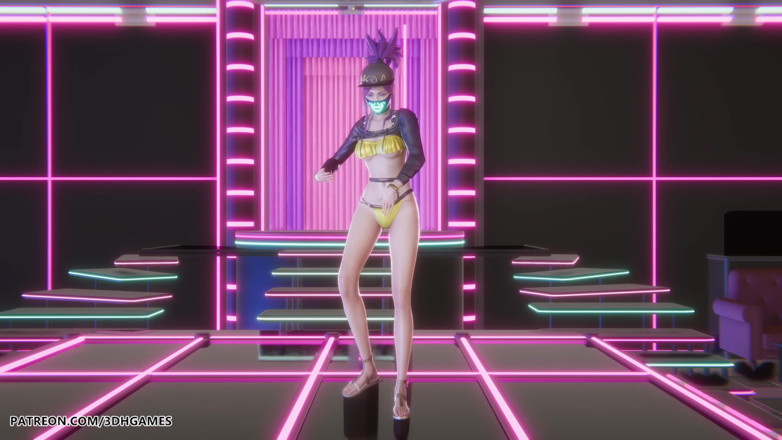 3D-Hentai Games: Mmd Hwasa - Na - Akali Sexy Striptease League of Legends Hentai...