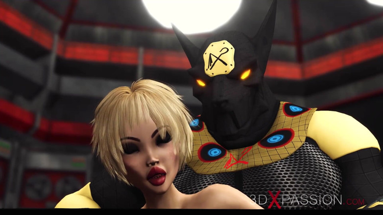 3dxpassion: 饥渴的年轻金发女郎在统治者金字塔中被科幻阿努比斯狠操