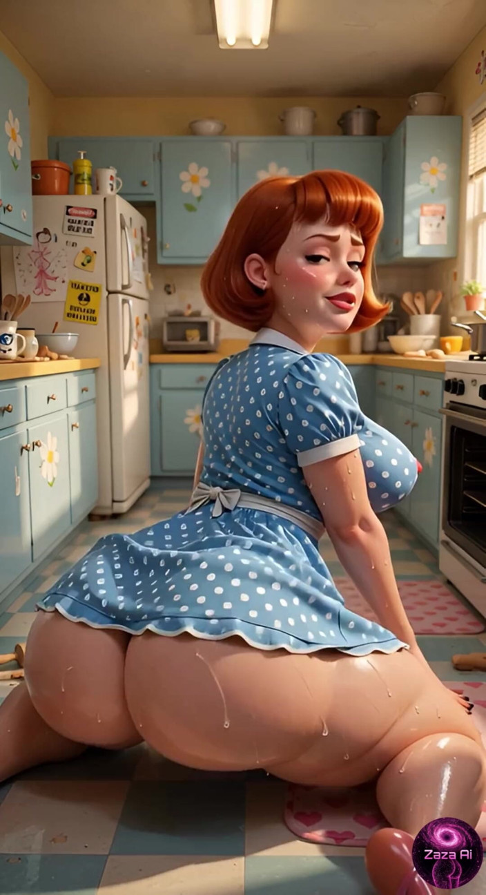 ZaZa Ai: Safada MILF Na Cozinha