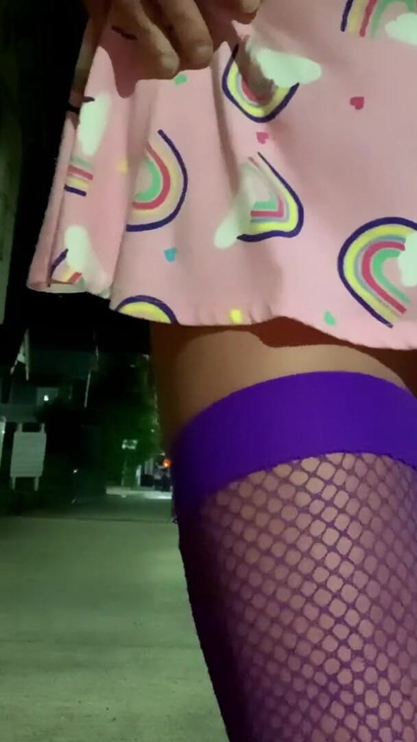 CindieLove: Cindie love sexy skirt sissy fucks clit like pussy