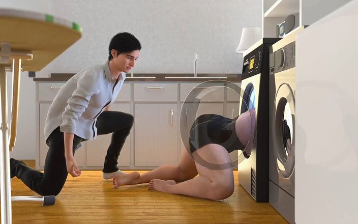 Gaming Anurag: Meine stiefmutter steckte in der waschmaschine stecken - animierter hentai 3D-hentai-porno mit...