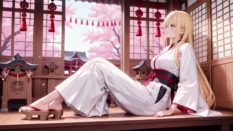 Tay Swift X: Blonde Miko in the Shrine! Taboo Whispers Under Cherry Blossoms,...