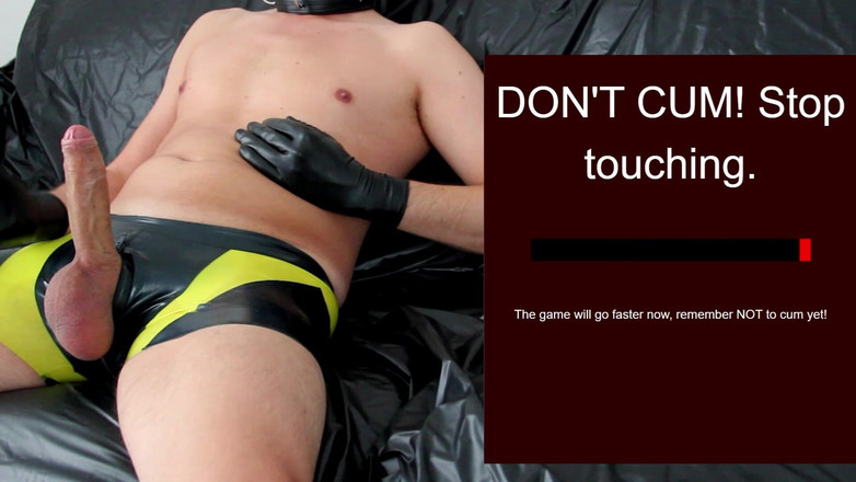 Feti1308: Edging Spiel in Latex Shorts Und Gummihandschuhen