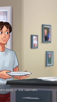 Lelaki miang membantu MILF seksinya dengan Rumah Chores - Summertime Saga 04