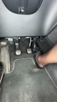 Playing in Socks in the Car
