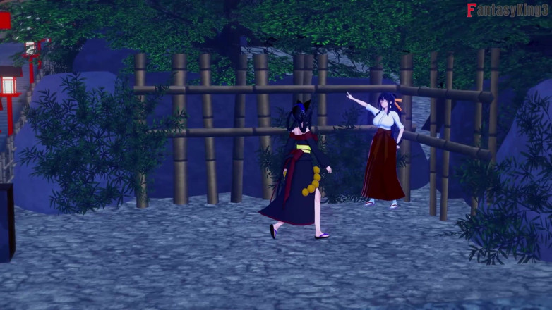 Fantasy king: Rias Gremory, sexe en kimono au festival - DXD NTR Madness...