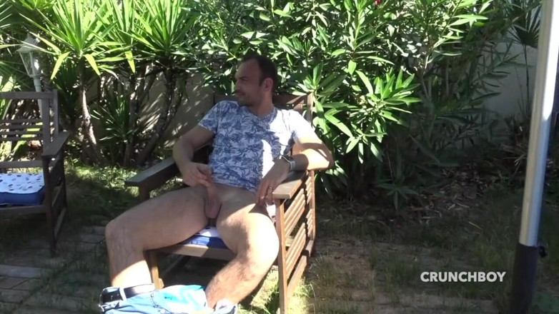 Raw French Bad boys: Esteban fucked bareback in exhib garden by Fred