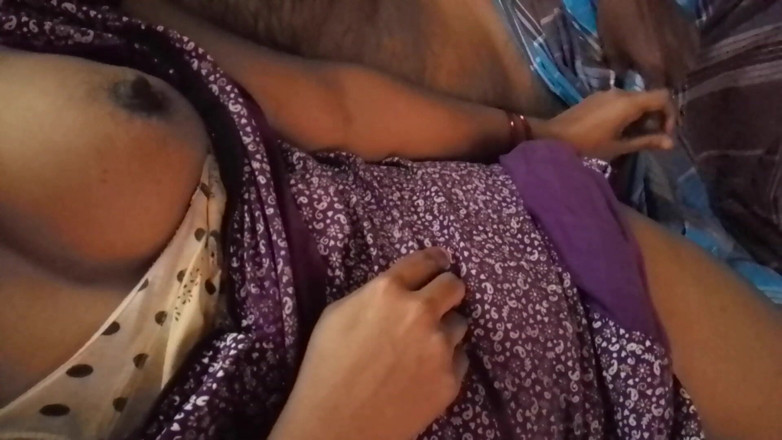 Skydreem1104: Indian Village Girl Gets Her Boobs Massaged by Her Husband