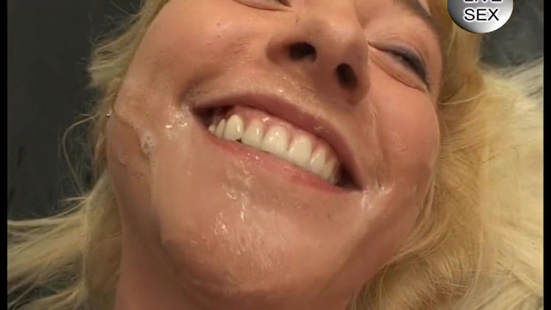 VintageXMovies: Blonde Lets Two Cocks Inseminate Her Face After Fucking