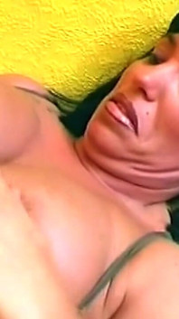 Horny Mature Brunette Stretches Pussy with Massive Dildo Solo