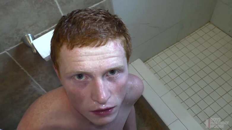 Boys half-way house: Ginger twink made to lick bathroom in humiliating rough bareback...