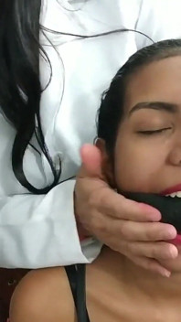 Maria's Gagged Mouth Examination