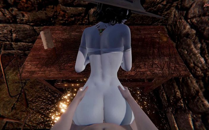 Hentai Smash: Vedere la persoana 1 - futând-o pe matura sexy vampiră Doamna Dimitrescu într-o...